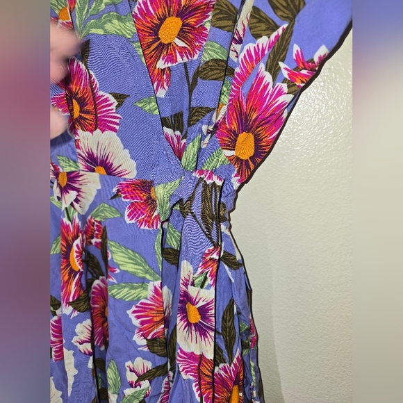 L*Space Purple Wrap Tie Front Sundress - Picture 5 of 6